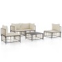 Juego de muebles de jardín 5 pzas y cojines ratán PE antracita de vidaXL, Sofás de exterior - Ref: Foro24-3186714, Precio: 40...