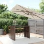Mesa alta bar superficie vidrio ratán PE marrón 145x80x110 cm de vidaXL, Mesas de jardín - Ref: Foro24-362596, Precio: 162,21...