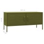 Mueble para TV de acero verde oliva 105x35x50 cm en Muebles TV | Comprar online en Foru.es