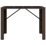 Mesa alta bar superficie vidrio ratán PE marrón 145x80x110 cm de vidaXL, Mesas de jardín - Ref: Foro24-362596, Precio: 162,21...