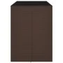 Mesa alta bar superficie vidrio ratán PE marrón 145x80x110 cm de vidaXL, Mesas de jardín - Ref: Foro24-362596, Precio: 160,66...