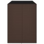 Mesa alta bar superficie vidrio ratán PE marrón 145x80x110 cm de vidaXL, Mesas de jardín - Ref: Foro24-362596, Precio: 162,21...