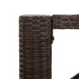 Mesa alta bar superficie vidrio ratán PE marrón 145x80x110 cm de vidaXL, Mesas de jardín - Ref: Foro24-362596, Precio: 162,21...