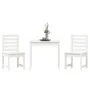 Mesa y sillas de jardín 3 piezas madera maciza de pino blanco de vidaXL, Conjuntos de jardín - Ref: Foro24-3154672, Precio: 2...