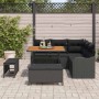 Conjunto de sofá de jardín 8 pcs Negro ratán sintético en Sofás de exterior | Comprar online en Foru.es