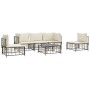 Juego de muebles de jardín 6 pzas y cojines ratán PE antracita de vidaXL, Sofás de exterior - Ref: Foro24-3186718, Precio: 47...