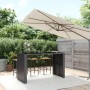 Mesa alta bar ratán PE y superficie vidrio negro 185x80x110 cm de vidaXL, Mesas de jardín - Ref: Foro24-362600, Precio: 282,9...