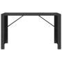 Mesa alta bar ratán PE y superficie vidrio negro 185x80x110 cm de vidaXL, Mesas de jardín - Ref: Foro24-362600, Precio: 282,9...
