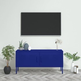 Mueble para TV de acero azul marino 105x35x50 cm en Muebles TV | Comprar online en Foru.es