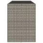 Mesa alta bar con superficie vidrio ratán PE gris 185x80x110 cm de vidaXL, Mesas de jardín - Ref: Foro24-362601, Precio: 182,...