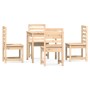 Juego de comedor de jardín 5 piezas madera maciza de pino de vidaXL, Conjuntos de jardín - Ref: Foro24-3154677, Precio: 255,3...