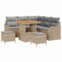 Conjunto de sofá de jardín 8 pcs Beige ratán sintético en Sofás de exterior | Comprar online en Foru.es