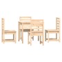 Juego de comedor de jardín 5 piezas madera maciza de pino de vidaXL, Conjuntos de jardín - Ref: Foro24-3154677, Precio: 255,3...