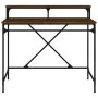 Iron and oak brown plywood desk 100x50x90 cm by vidaXL, Desks - Ref: Foro24-826703, Price: 64,06 €, Discount: %