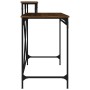 Escritorio de hierro y contrachapada marrón roble 100x50x90 cm de vidaXL, Escritorios - Ref: Foro24-826703, Precio: 64,78 €, ...