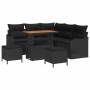 Conjunto de sofá de jardín 8 pcs Negro ratán sintético en Sofás de exterior | Comprar online en Foru.es