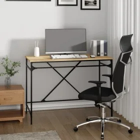 Escritorio hierro madera contrachapada roble Sonoma 100x50x75cm de vidaXL, Escritorios - Ref: Foro24-826720, Precio: 94,48 €,...