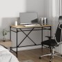 Escritorio hierro madera contrachapada roble Sonoma 100x50x75cm de vidaXL, Escritorios - Ref: Foro24-826720, Precio: 95,12 €,...