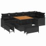 Conjunto de sofás de jardín 9 pcs Negro ratán sintético en Sofás de exterior | Comprar online en Foru.es