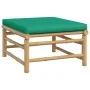 Set de muebles de jardín 8 piezas bambú con cojines verde de vidaXL, Conjuntos de jardín - Ref: Foro24-3155158, Precio: 639,4...