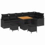 Conjunto de sofá de jardín 9 pcs Negro ratán sintético en Sofás de exterior | Comprar online en Foru.es