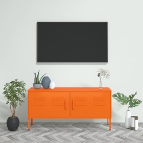Mueble para TV de acero naranja 105x35x50 cm en Muebles TV | Comprar online en Foru.es