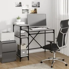 Escritorio con estantes hierro y madera gris Sonoma 105x50x90cm de vidaXL, Escritorios - Ref: Foro24-826717, Precio: 69,53 €,...
