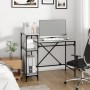 Escritorio con estantes hierro y madera gris Sonoma 105x50x90cm de vidaXL, Escritorios - Ref: Foro24-826717, Precio: 72,38 €,...