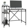Escritorio con estantes hierro y madera gris Sonoma 105x50x90cm de vidaXL, Escritorios - Ref: Foro24-826717, Precio: 72,38 €,...