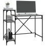 Escritorio con estantes hierro y madera gris Sonoma 105x50x90cm de vidaXL, Escritorios - Ref: Foro24-826717, Precio: 69,53 €,...