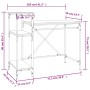 Escritorio con estantes hierro y madera gris Sonoma 105x50x90cm de vidaXL, Escritorios - Ref: Foro24-826717, Precio: 72,38 €,...