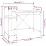 Escritorio con estantes hierro y madera gris Sonoma 105x50x90cm de vidaXL, Escritorios - Ref: Foro24-826717, Precio: 69,53 €,...