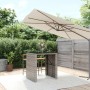 Mesa alta bar con superficie vidrio ratán PE gris 105x80x110 cm de vidaXL, Mesas de jardín - Ref: Foro24-362595, Precio: 195,...