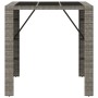 Mesa alta bar con superficie vidrio ratán PE gris 105x80x110 cm de vidaXL, Mesas de jardín - Ref: Foro24-362595, Precio: 195,...
