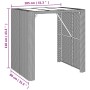 Mesa alta bar con superficie vidrio ratán PE gris 105x80x110 cm de vidaXL, Mesas de jardín - Ref: Foro24-362595, Precio: 195,...