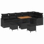 Conjunto de sofá de jardín 9 pcs Negro ratán sintético en Sofás de exterior | Comprar online en Foru.es