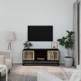 Mueble de TV hierro y madera contrachapada negro 105x30x45 cm de vidaXL, Muebles TV - Ref: Foro24-352098, Precio: 103,66 €, D...
