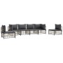 Juego de muebles de jardín 6 pzas y cojines ratán PE antracita de vidaXL, Sofás de exterior - Ref: Foro24-3186721, Precio: 48...
