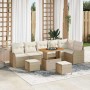 Conjunto de sofá de jardín 9 pcs Beige ratán sintético en Sofás de exterior | Comprar online en Foru.es
