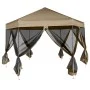 Carpa desmontable hexagonal paredes gris taupe 3,6x3,1m 220g/m² de vidaXL, Carpas y cenadores - Ref: Foro24-362013, Precio: 2...