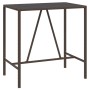 Mesa alta bar superficie vidrio ratán PE marrón 110x70x110 cm de vidaXL, Mesas de jardín - Ref: Foro24-362587, Precio: 104,10...
