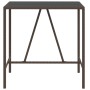 Mesa alta bar superficie vidrio ratán PE marrón 110x70x110 cm de vidaXL, Mesas de jardín - Ref: Foro24-362587, Precio: 104,10...