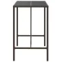 Mesa alta bar superficie vidrio ratán PE marrón 110x70x110 cm de vidaXL, Mesas de jardín - Ref: Foro24-362587, Precio: 102,78...