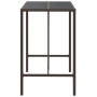 Mesa alta bar superficie vidrio ratán PE marrón 110x70x110 cm de vidaXL, Mesas de jardín - Ref: Foro24-362587, Precio: 104,10...