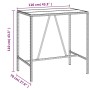 Mesa alta bar superficie vidrio ratán PE marrón 110x70x110 cm de vidaXL, Mesas de jardín - Ref: Foro24-362587, Precio: 104,10...