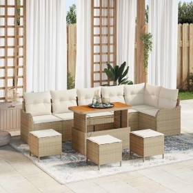 Conjunto de sofá de jardín 10 pcs Beige ratán sintético en Sofás de exterior | Comprar online en Foru.es