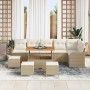 Conjunto de sofá de jardín 10 pcs Beige ratán sintético en Sofás de exterior | Comprar online en Foru.es