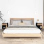 Mesitas de noche 2 uds hierro y madera negro 40x30x55,5 cm de vidaXL, Mesitas de noche - Ref: Foro24-352094, Precio: 99,52 €,...