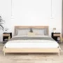 Mesitas de noche 2 uds hierro y madera negro 40x30x55,5 cm de vidaXL, Mesitas de noche - Ref: Foro24-352094, Precio: 85,57 €,...