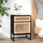 Mesitas de noche 2 uds hierro y madera negro 40x30x55,5 cm de vidaXL, Mesitas de noche - Ref: Foro24-352094, Precio: 85,57 €,...